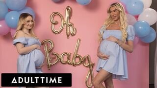 Csábító terhes barinők hármasban: Rylee Blake és Aubrey Kate kamagyolnak egy hűtlen férjjel!